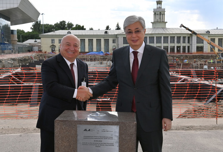 The President launched the construction of a new international terminal at Almaty airport